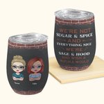 Personalizzato Siamo Sage & Hood E Vorremmo Che Un Mufuka Sarebbe Cool Bestie 12oz Vino Tumbler con Cannuccia Regalo Divertente Per Sorelle