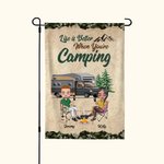Personalised Life is Better When You're Camping Garden Flag Gift for Camping Couple