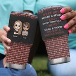 Personalized Best Friends We're Not Sugar & Spice  30oz Tumbler Leak Proof Vacuum Insulated Birthday Gift