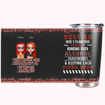 Personalized Keeping Each Other Sane 20oz Stainless Steel Tumbler for Hot and Cold Drinks Christmas Gift Birthday Gift for Sister