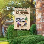 Esposo y esposa personalizados Camping Socios de por vida Jardín Bandera Aniversario Conmemorativo Regalo para Pareja