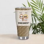 Personalisierte Offensichtlich sind wir Ärger, wenn wir zusammen sind gebogen Becher mit Leopard Print für beste Freundin Schwester Bestie