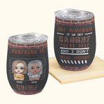 Personalized Partners In Crime with Graffiti Background Wine Tumbler Funny Birthday Gift Bridal Shower Gift