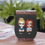 Personalizzato Siamo Sage & Hood E Vorremmo Che Un Mufuka Sarebbe Cool Bestie 12oz Vino Tumbler con Cannuccia Regalo Divertente Per Sorelle