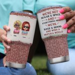Vaso Personalizado Soul Sister We're Not Sugar & Spice 30oz con Tapa Antiderrame Regalo de Cumpleaños Amistad