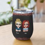 Personalizzato Siamo Sage & Hood E Vorremmo Che Un Mufuka Sarebbe Cool Bestie 12oz Vino Tumbler con Cannuccia Regalo Divertente Per Sorelle