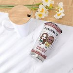 Personalized Brick Background Partners In Crime 20oz Stainless Steel Tumbler Christmas Gift Birthday Gift for Friend