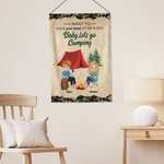 Personalized I Want to Hold Your Hand at 80 and Say Baby Let's Go Camping Garden Flag Gift for Couples