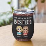 Vaso de Vino con Pajita Personalizado We Are More Than Besties Best Friend Funny Quote Bridal Shower Gift