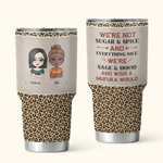 Spersonalizowany kubek Besties Everything Nice We're Sage & Hood And Wish A Mufuka 30oz Tumbler Christmas Day Thanksgiving Birthday Gift