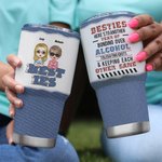 Vaso 30oz Personalizado Besties Here's To Another Year Of Bonding Over Alcohol Regalo Soul Sister 5