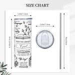Personalized 20oz Reading Floral Books Affirmations Skinny Tumbler with Straw and Name Birthday Gift for Book Lovers
