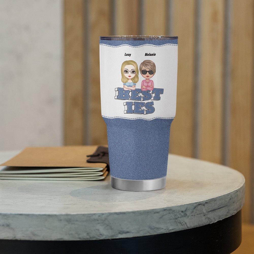 Vaso 30oz Personalizado Besties Here's To Another Year Of Bonding Over Alcohol Regalo Soul Sister 2