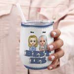 Henkilökohtainen Juominen Bestie kanssa Tässä on toinen vuosi Bonding yli alkoholin Viini Tumbler olki paras ystävä syntymäpäivälahja