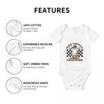Personalisierte Retro Halloween Hippie Geist Kürbis Blume Schmetterling Skelett Baby Strampler Halloween Geschenk für Baby oder neue Mutter