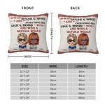 Personalised We're Not Sugar and Spice Everything Nice Throw Pillow Cover Cushion Birthday Christmas Gift for Besties Bedroom Decor