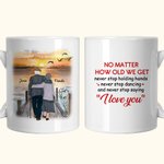 Mug personnalisé No Matter How Old We Get Mug en céramique avec anse en C Cadeau d'anniversaire Souvenir Cadeau d'anniversaire pour couple