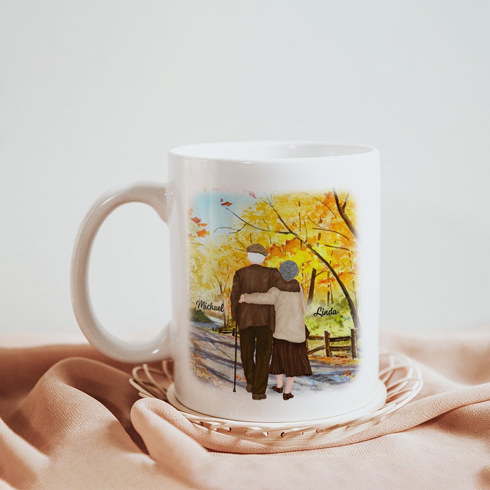 Personalizada Cuando lleguemos al final de nuestras vidas juntos Taza de cerámica con asa tipo C Regalo de aniversario Regalo de cumpleaños para parej 4
