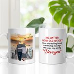 Mug personnalisé No Matter How Old We Get Mug en céramique avec anse en C Cadeau d'anniversaire Souvenir Cadeau d'anniversaire pour couple