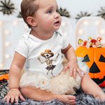 Personliga dansande roliga skelett Baby Onesie kortärmad babykläder Halloween Baby Shower Present till baby