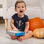 Personliga dansande roliga skelett Baby Onesie kortärmad babykläder Halloween Baby Shower Present till baby