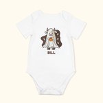 Personlig baby ko spöke med pumpa Onesie Bodysuit Halloween Baby Shower Present till baby