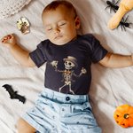 Personliga dansande roliga skelett Baby Onesie kortärmad babykläder Halloween Baby Shower Present till baby