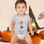 Personliga dansande roliga skelett Baby Onesie kortärmad babykläder Halloween Baby Shower Present till baby