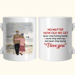 Personalizado Nunca Dejes de Decir Te Quiero Taza de Cerámica con Asa Tipo C Regalo de Aniversario Regalo de Cumpleaños para Pareja 1