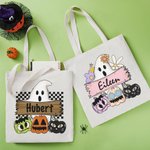 Spersonalizowana torba na Halloween Wielokrotnego użytku Ghost Pumpkin Goodie Bag Candy Tote Bag Halloween Party Favors