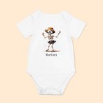 Personliga dansande roliga skelett Baby Onesie kortärmad babykläder Halloween Baby Shower Present till baby