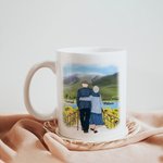 Personalizada Nunca Deje de Tomarse de las Manos Taza de Cerámica con Asa tipo C Regalo de Aniversario Regalo de Cumpleaños para Pareja