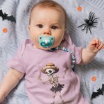 Personliga dansande roliga skelett Baby Onesie kortärmad babykläder Halloween Baby Shower Present till baby