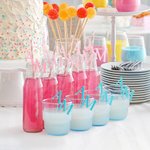 Personalised Initials Drink Topper Acrylic Mirror Tags Anniversary Wedding Party Favor Gift for Couple 5