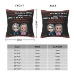 Personalised We're Not Sugar and Spice Everything Nice Throw Pillow Cover Cushion Birthday Gift for Besties Friends Bedroom Decor