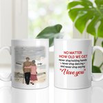 Personalizado Nunca Dejes de Decir Te Quiero Taza de Cerámica con Asa Tipo C Regalo de Aniversario Regalo de Cumpleaños para Pareja 3
