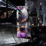 Personalisierte Baby Hochland Kuh Hexe 20oz Skinny Becher mit Deckel und Strohhalm Halloween Thanksgiving Geschenk für Kinder Cow Lover