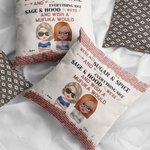Personalised We're Not Sugar and Spice Everything Nice Throw Pillow Cover Cushion Birthday Christmas Gift for Besties Bedroom Decor