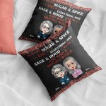 Personalised We're Not Sugar and Spice Everything Nice Throw Pillow Cover Cushion Birthday Gift for Besties Friends Bedroom Decor