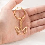 Llavero personalizado de acero inoxidable orejas de perro orejas de gato con nombre de mascota regalo de cumpleaños conmemorativo para amante de las m
