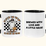 Mug 330ml Personnalisé avec Textes Style Fantôme Citrouille Crâne Thème Chasse aux Bonbons Cadeau Anniversaire Halloween pour Famille Amis