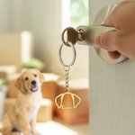 Llavero personalizado de acero inoxidable orejas de perro orejas de gato con nombre de mascota regalo de cumpleaños conmemorativo para amante de las m