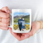 Personalizada Nunca Deje de Tomarse de las Manos Taza de Cerámica con Asa tipo C Regalo de Aniversario Regalo de Cumpleaños para Pareja