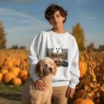 Personalizzato Cute Ghost Cat Pumpkin Crewneck Felpa Halloween Party Spooky Season Regalo per amici di famiglia