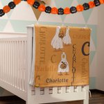 Halloween Fantasma Calabaza Ganso Manta suave personalizada con nombre Regalo de Halloween para niños