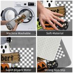 Paillasson Personnalisé avec Texte et Motif Fantôme Citrouilles Décoration à l'Intérieur Cadeau Halloween Fête pour Famille