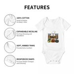 Personlig Halloween Ghost Kortärmad Baby Onesie Mjuk Fall Spooky Outfit Halloween Present för nyfödd till spädbarn