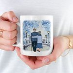 Personlig Jag älskar dig keramisk mugg med handtag av C-typ Jubileumspresent Födelsedag Julklapp för par