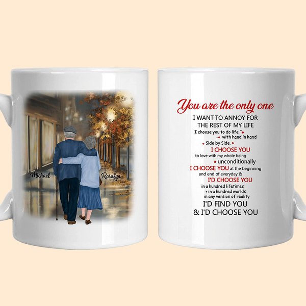 Gepersonaliseerde I Had Choose You In A Hundred Lifetimes Keramische C-type handvat Mok Verjaardagscadeau Verjaardagscadeau voor paar