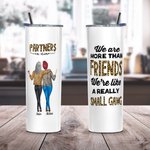 Spersonalizowany kubek ze słomką We Are More Than Friends Prosty kubek ze stali nierdzewnej ze słomką Śmieszny prezent dla sióstr